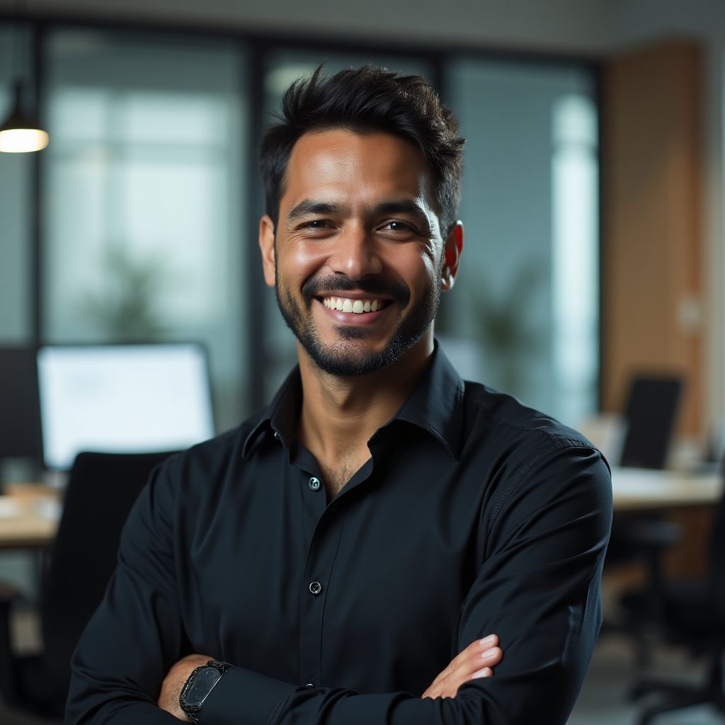Retrato de Alejandro Duarte, CEO de empresa tecnológica colombiana